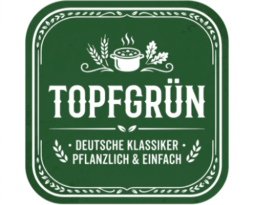 TopfGrün.de Logo – Vegane Rezepte mit deutschen Klassikern. Einfach vegan kochen mit saisonalem Gemüse.